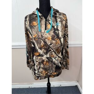Legendary Whitetails Camo 1/4 Zip Hoodie Size Medium